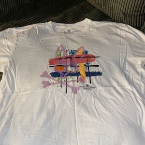 Psycho Bunny White T-Shirt with Graphic Print SIZE 9